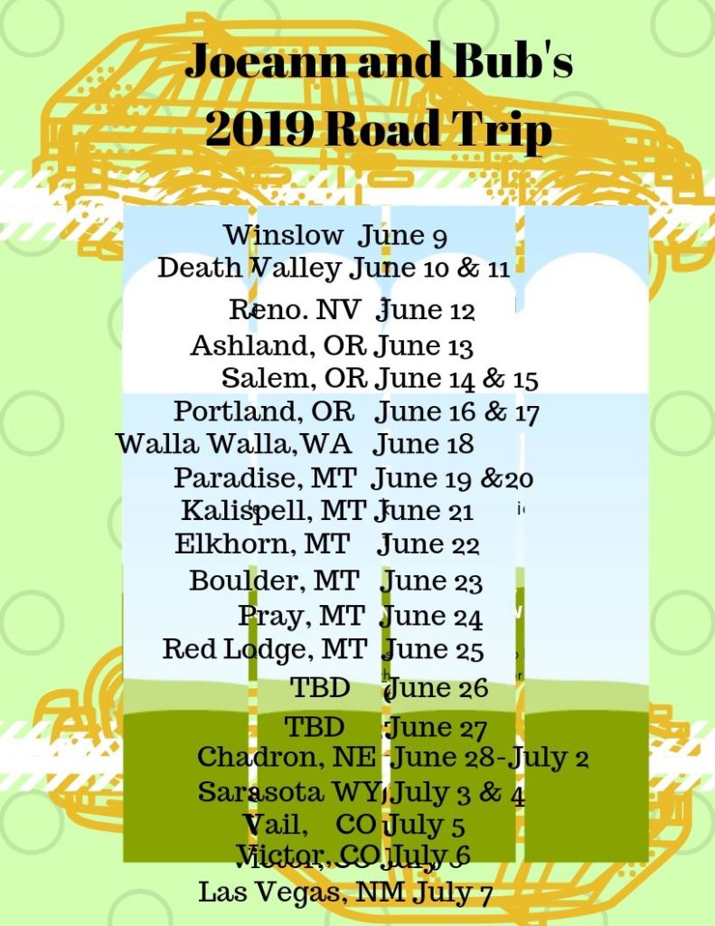 Joeann & Bub's Road Trip 2019