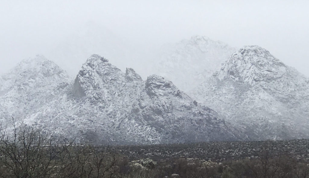 Snow on The Catalinas in Tucson