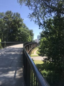 Salem's footbridge over the river