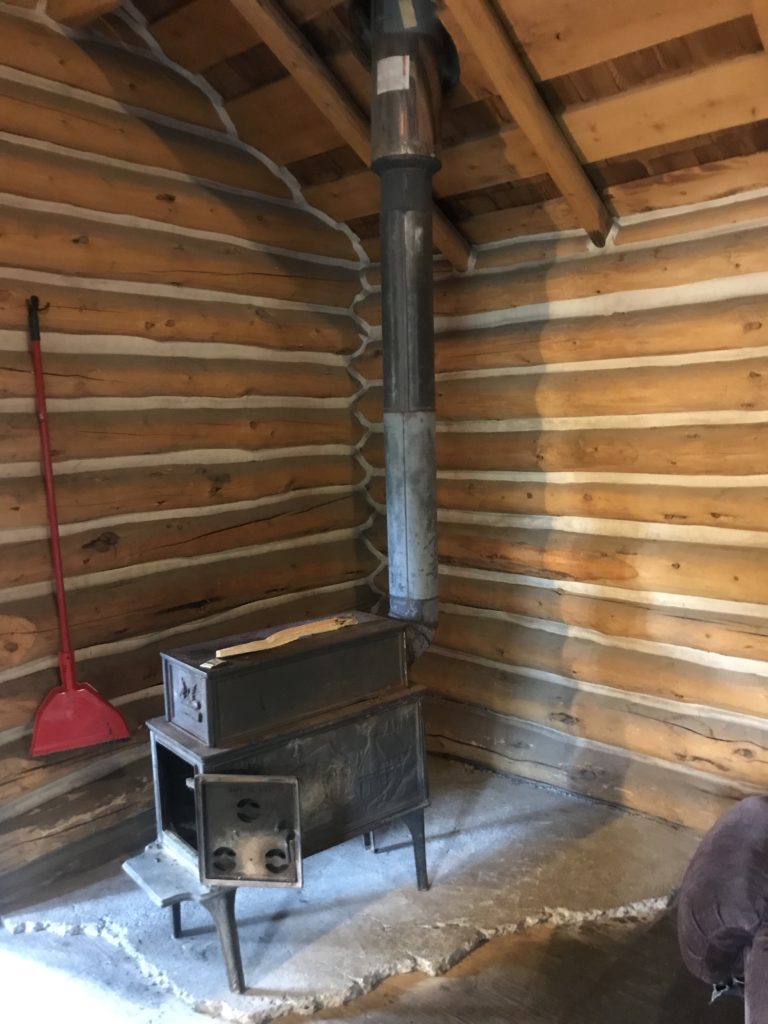 Wood Stove in our cabin at Elkhorn Hot Springs, MT