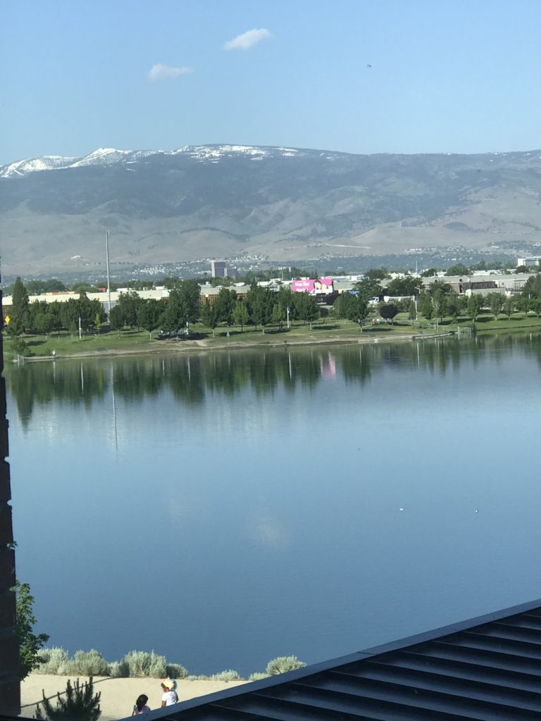 Lake by our hotel in Sparks Nevada