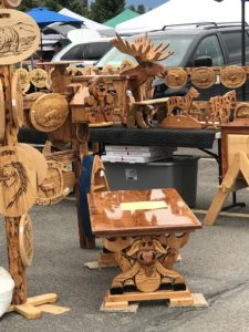 Woodworker at Kalispell Farmers Market, MT