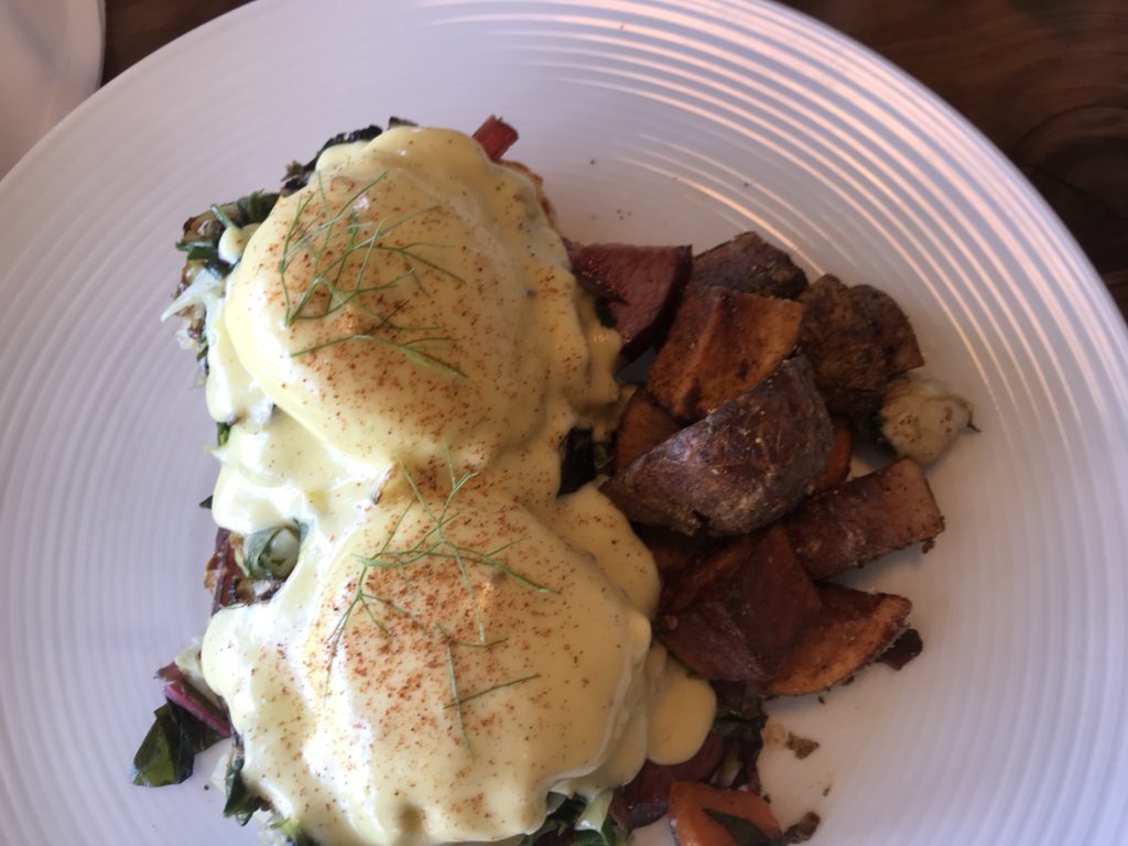 Eggs Benedict at CANTO at Los Poblanos, ABQ,NM