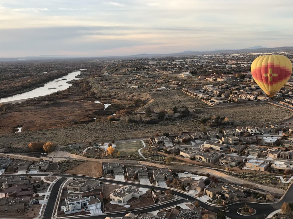 View from the hot air balloon