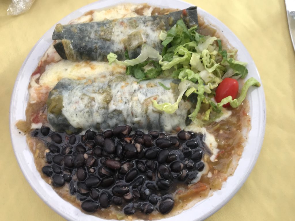 Seafood Enchiladas at Rancho de Chimayo Restaurant, New Mexico