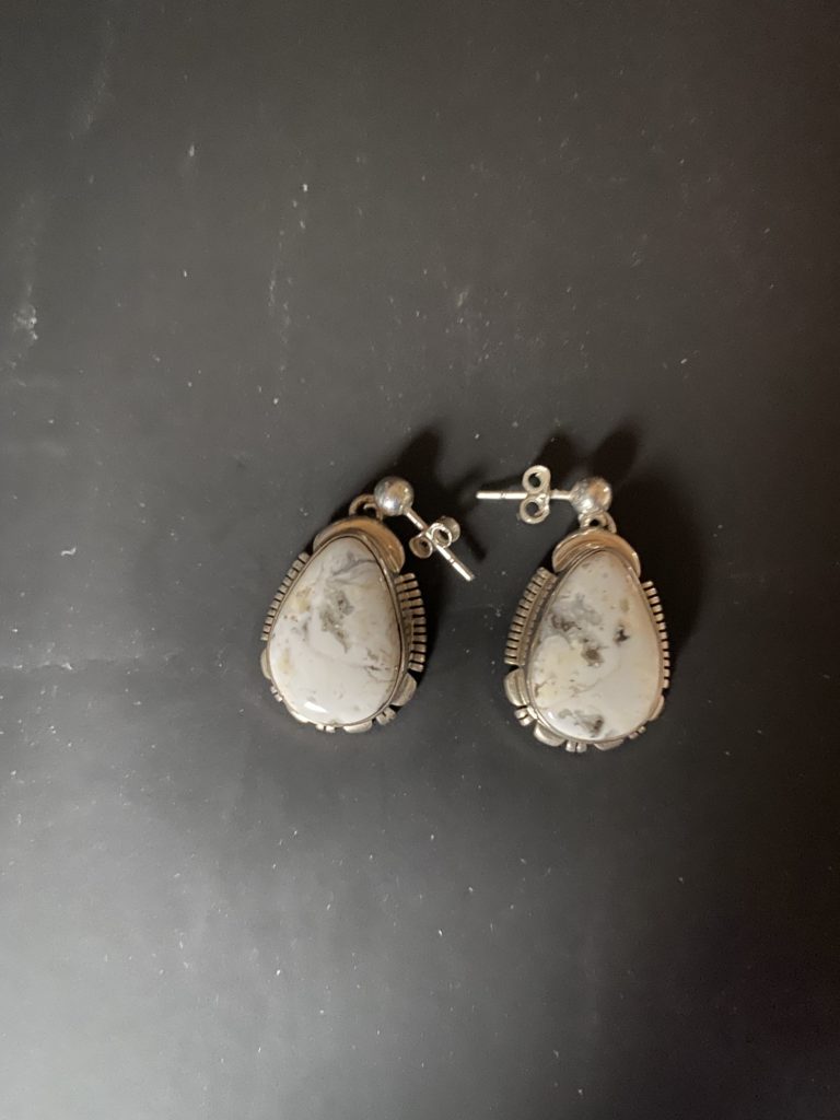 White Buffalo Earrings