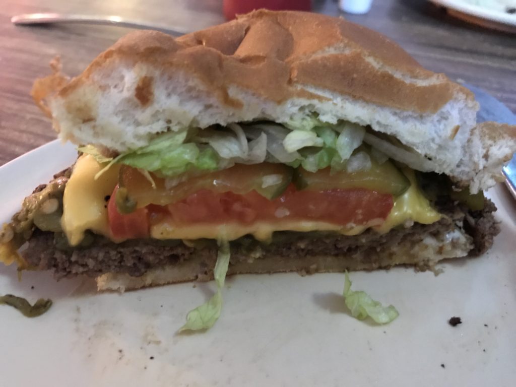 Green Chile Cheeseburger at the Owl