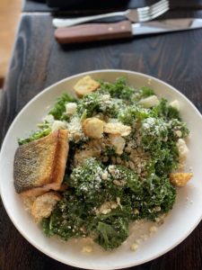 Noble Hops Kale Salad with Salmon