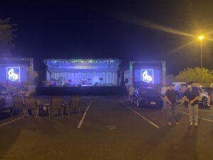 Stage and Parking Lot at Gaslight Music Hall, Oro Valley, AZ
