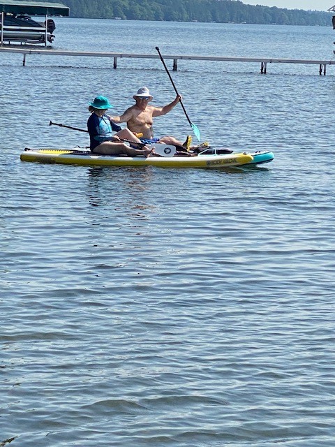 Andy Paddleboarding at Grindstone Lake