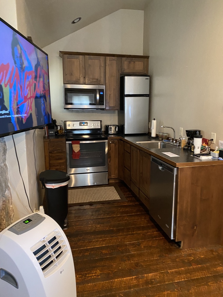 Sleeping Buffalo Hot Springs Cabin Kitchen