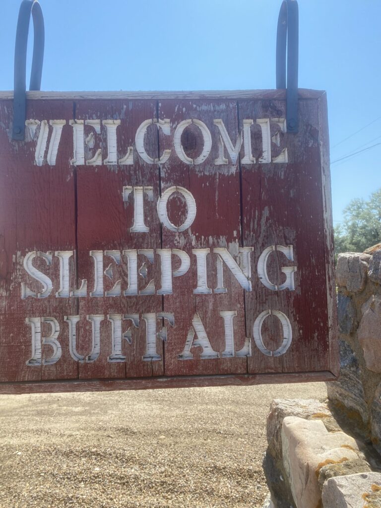 Sleeping Buffalo Hot Springs Welcome Sign